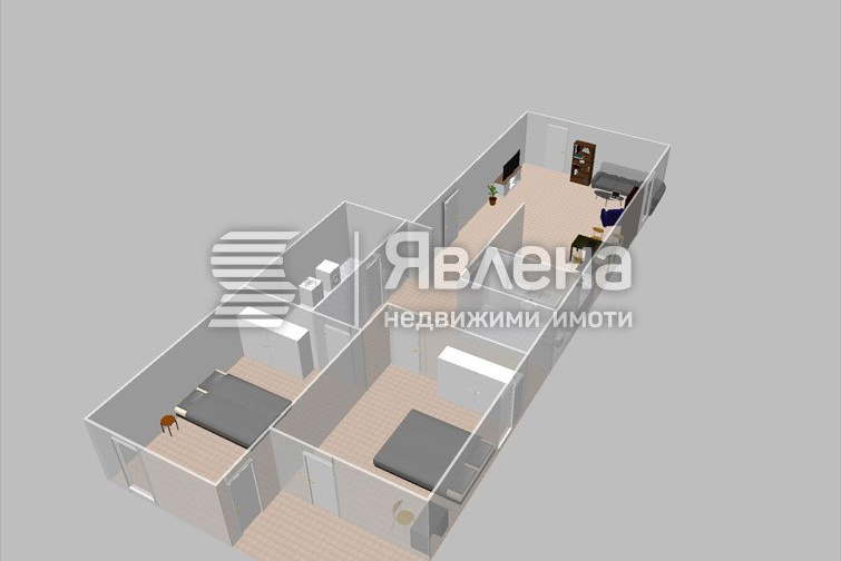Тристаен апартамент в Център, София с функционално разпределение