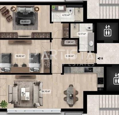 Снимка 2 — Тристаен апартамент с югозападно изложение в Дружба 2, София