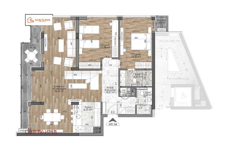 3-bedroom apartment in Sofiya, Goce Delchev