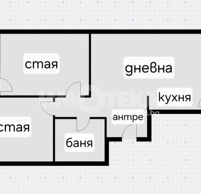 Снимка 2 — Тристаен апартамент в Хиподрума с две тераси