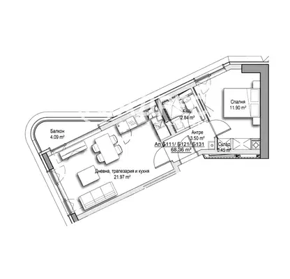 Photo 4 — 2-bedroom apartment in Sofiya, Krystova Vada