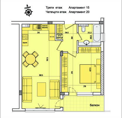 Снимка 4 — Двустаен апартамент с тераса в Кръстова вада, София