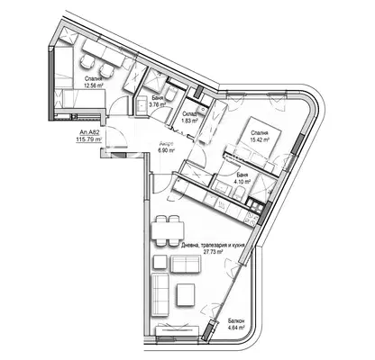 Photo 4 — 3-bedroom apartment in Sofiya, Krystova Vada