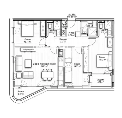 Photo 4 — 4-bedroom apartment in Sofiya, Krystova Vada