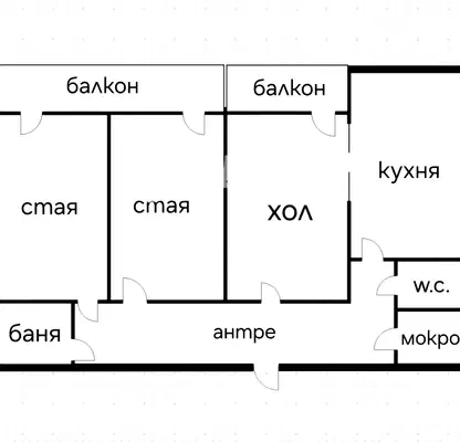 Снимка 4 — Просторен 4-стаен апартамент в Лагера с две тераси