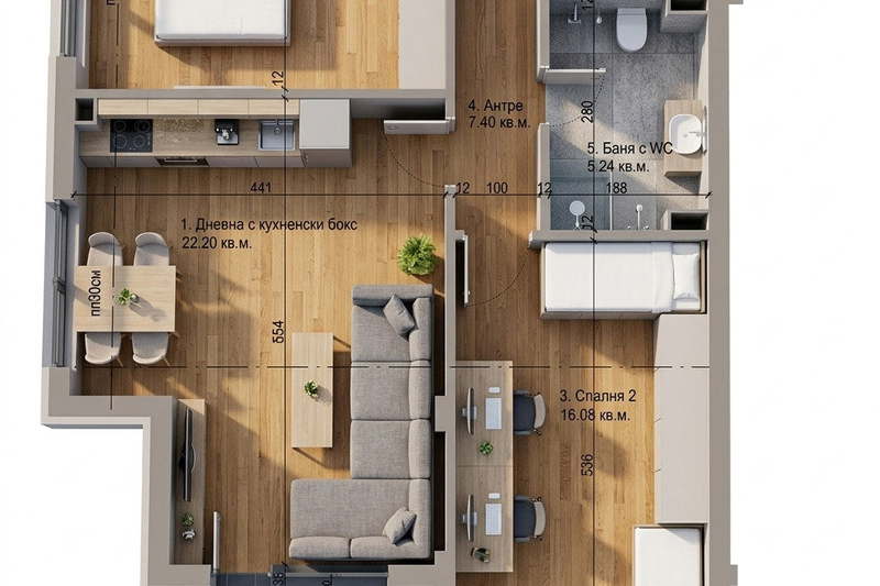 3-bedroom apartment in Sofiya, Levski V