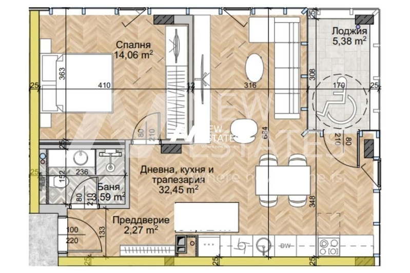 2-bedroom apartment in Sofiya, Lyulin 2