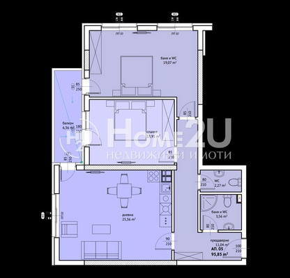 Снимка 2 — Тристаен апартамент в Люлин 9 с три тераси