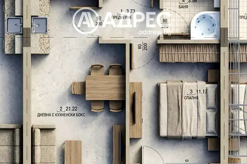 2-bedroom apartment in Sofiya, Malinova Dolina