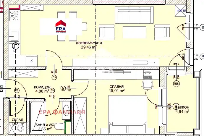 2-bedroom apartment in Sofiya, Malinova Dolina