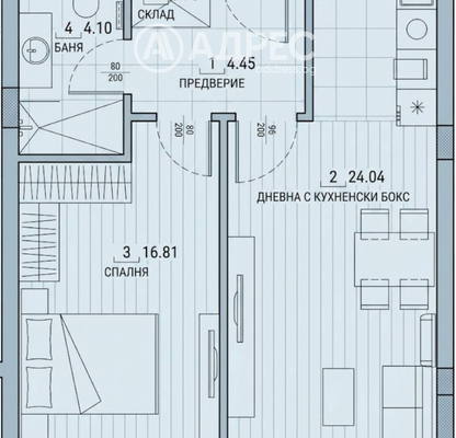 Снимка 3 — Двустаен апартамент в Малинова долина с паркомясто