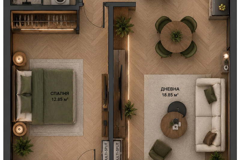 2-bedroom apartment in Sofiya, Malinova Dolina