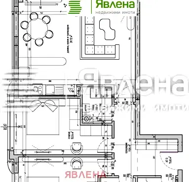 Снимка 2 — Тристаен апартамент в Малинова долина с тераса и паркинг