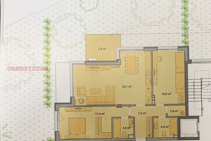 3-bedroom apartment in Sofiya, Malinova Dolina