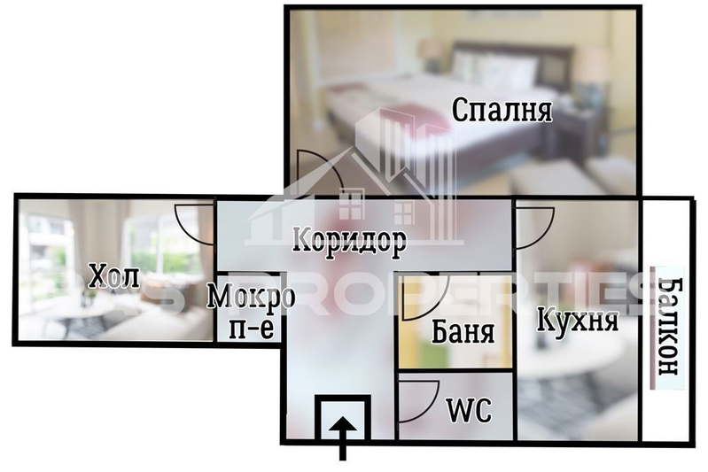 Двустаен апартамент с тераса в Младост 2, София