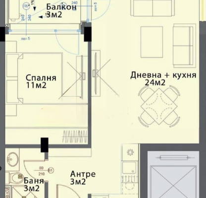 Снимка 4 — Двустаен апартамент в Модерно предградие, София с тераса