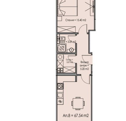 Photo 2 — Two-room apartment in Musagenitsa with south aspect