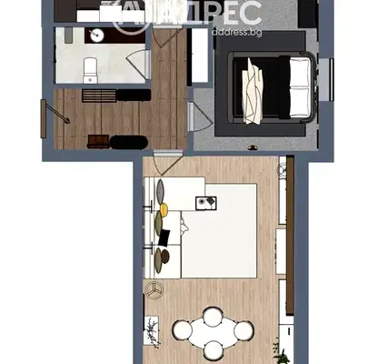 Photo 4 — Two-room apartment in Nadezhda 1 with two terraces