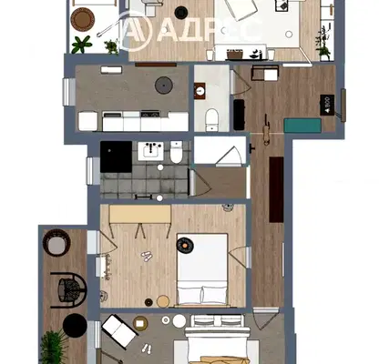 Photo 4 — Three-room apartment in Nadezhda 1 with two balconies