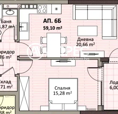 Снимка 4 — Двустаен апартамент с южно изложение в Надежда 2, София