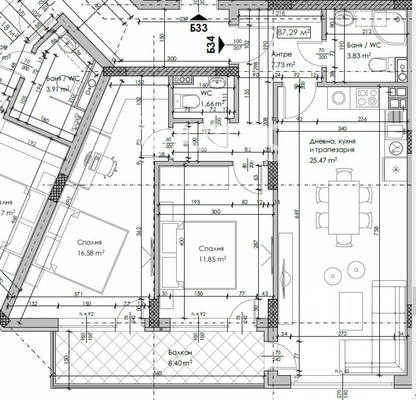 Photo 4 — Three-room apartment in Obelya 1 with south aspect