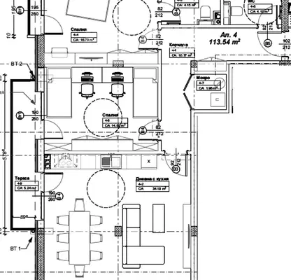 Photo 3 — South-facing 3-room apartment in Oborishte with two terraces