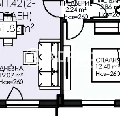 Снимка 4 — Двустаен апартамент с тераса в Овча купел 1, София