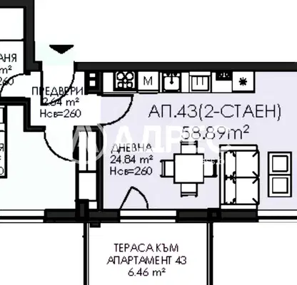 Снимка 4 — Двустаен апартамент с тераса в Овча купел 1, София