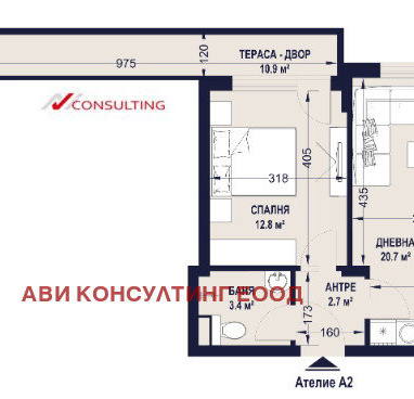 Снимка 2 — Двустаен апартамент в Овча купел 2 с голяма тераса