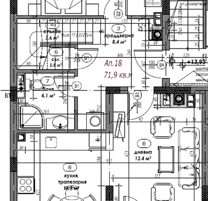 Снимка 4 — Многостаен апартамент 4 стаи в Овча купел 2 с асансьор