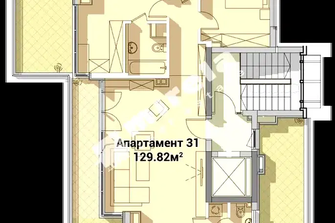 3-bedroom apartment in Sofiya, Poligona