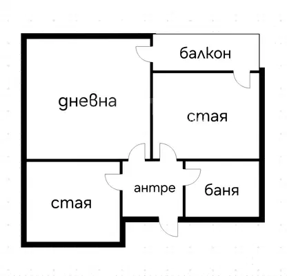 Снимка 2 — Тристаен апартамент с балкон в кв. Редута, София