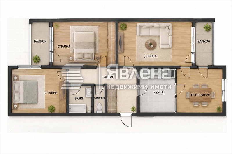 3-bedroom apartment in Sofiya, Strelbishte