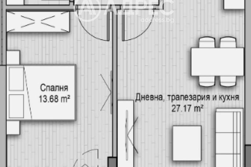 Двустаен апартамент с тераса в София, Витоша