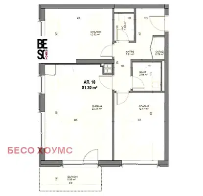 Снимка 5 — Тристаен апартамент с югозападно изложение във Витоша, София