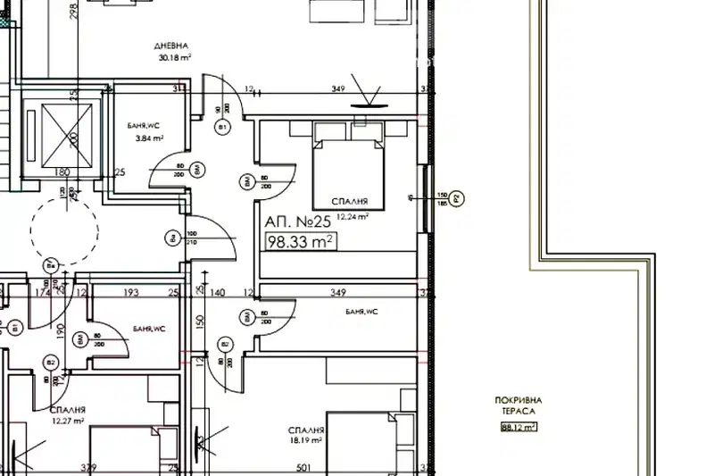 3-bedroom apartment in Sofiya, Vitosha