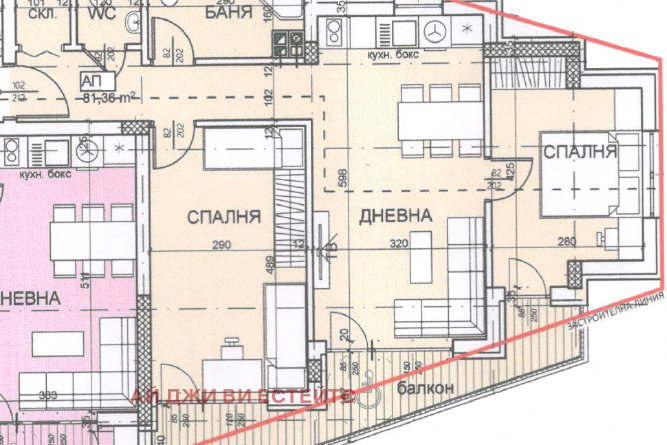 3-bedroom apartment in Sofiya, Vitosha