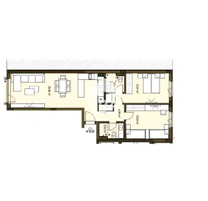 Снимка 3 — Тристайен апартамент 104 кв.м. във Връбница с тераса