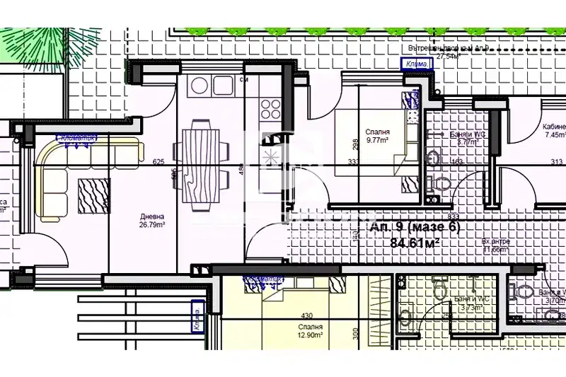 3-bedroom apartment in Stara Zagora, Jeleznik - Centyr
