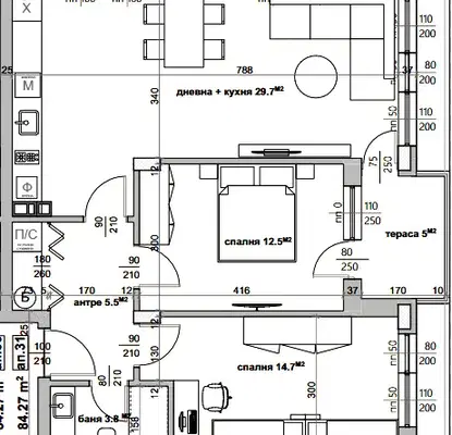 Photo 2 — 3-bedroom apartment in Stara Zagora, Jeleznik - Iztok