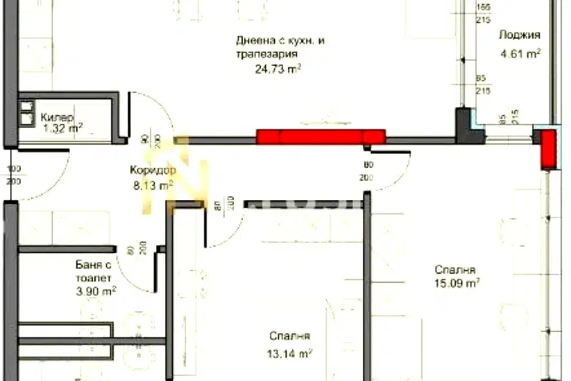 3-bedroom apartment in Varna, Asparuhovo