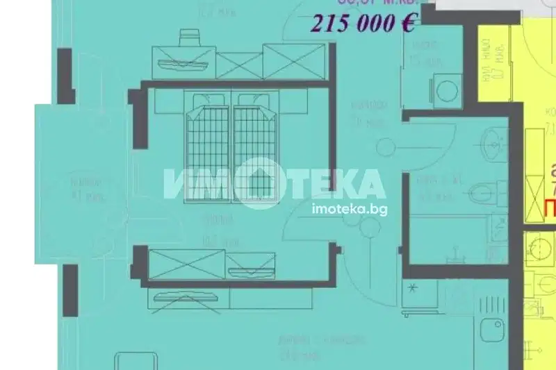 3-bedroom apartment in Varna, Centyr