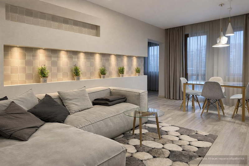 Three-room apartment with two terraces in Chataldzha, Varna
