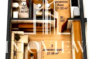 Двустаен апартамент до ЖП гара във Варна с асансьор