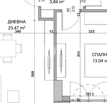 Снимка 5 — Двустаен апартамент в Кайсиева градина, Варна с балкон