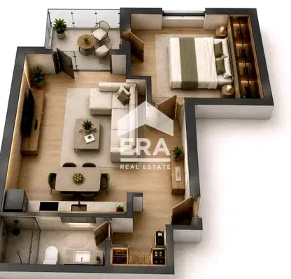 Photo 3 — Two-room apartment with balcony in Kolhozen pazar, Varna