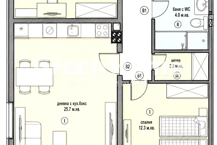 3-bedroom apartment in Varna, Levski 1