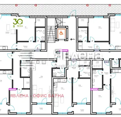 Снимка 2 — Двустаен апартамент в м-т Пчелина, Варна с функционално разпределение