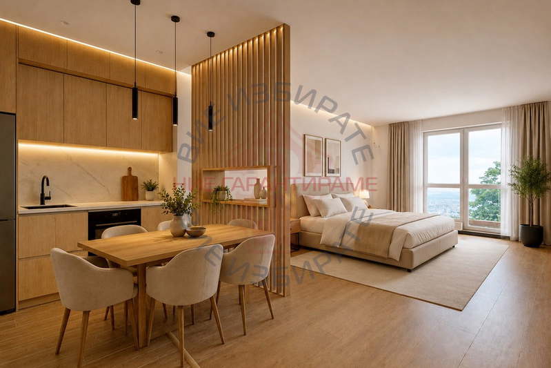 2-room apartment with panoramic terrace in m-t Pchelina, Varna