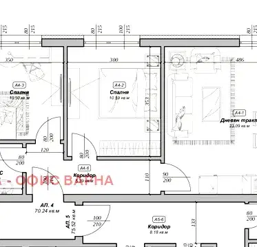 Снимка 3 — Тристаен апартамент с гледка в м-т Пчелина, Варна